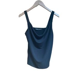 Colleen Lopez Black Tank Top Stretch Blouse Size Small‎ Womens NWOT